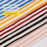 Tissu tricoté 40S en polyester/coton peigné, rayé camouflage teint en fil 0.5TC, écologique, 120g, doux, extensible et respirant pour garçons et filles