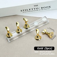 Support d'entraînement avec pâte réutilisable, 5 supports magnétiques pour ongles, pour présentation d'ongles à presser, faux ongles, pour débutants en manucure DIY