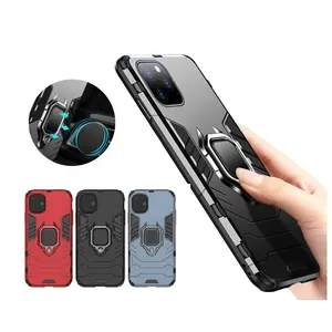 360 Metal finger ring Car Magnetic Kickstand Phone Case for Xiaomi 12 S 11T 10T Redmi Note 12 11 10 9S Pro 9T POCO C40 M4 X4 GT