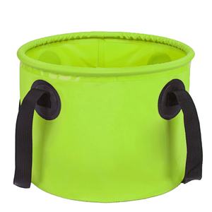 Seau de plage pliable en PVC personnalisé avec logo, idéal pour le camping et la randonnée, vente en gros - Product Image 3