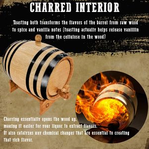 Fût de vieillissement <span class=keywords><strong>en</strong></span> chêne américain personnalisé et gravé sur mesure pour vieillir votre propre whisky, bière, vin, bourbon, tequila, rhum (<span class=keywords><strong>2</strong></span> <span class=keywords><strong>litres</strong></span>) - Product Image 5
