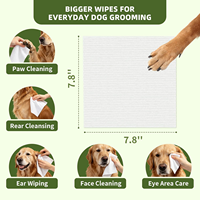 Lingettes humides écologiques à base de plantes pour animaux de compagnie, 400 pièces, sans alcool, hypoallergéniques, pour le nettoyage des pattes et du derrière des chiens et des chats, étiquette privée OEM