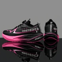 Chaussures respirantes, chaussures en mesh, chaussures de course à semelle carbone, chaussures de course d'entraînement, chaussures de sport respirantes, chaussures de course