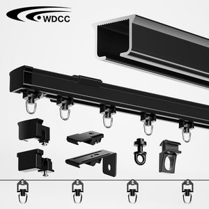 Riel de cortina moderno Foshan Ripple Fold S Fold Wave para cortinas y guías de cortinas - Product Image 1