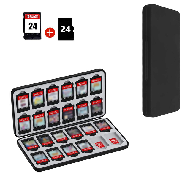 Custom 24 Slots Waterproof Game Card Storage Case Holder for Nintendo Switch 2 Controller Card Box Hard Shell Game Accessories