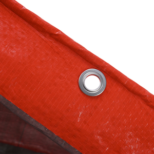 Reinforced PE Tarpaulin Poly Tarp Fabric <strong>Red</strong> PE Tarpaulin <strong>Material</strong> for Truck Covering - Product Image 5