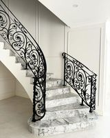 Rampes d'escalier en colimaçon en fer forgé de qualité Intérieur-Extérieur Mains courantes en aluminium pour escaliers et balcons