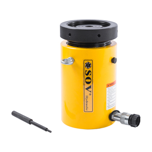 Cilindro Hidráulico Industrial de 300 Toneladas, 700 BAR, 10000 PSI con Tuerca de Bloqueo para Construcción, Similar a ENERPAC CLL-3002, 6-10 Años de Uso - Product Image 2
