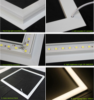 Panneau lumineux à Led pour bureau, cadre en Surface 60x60 Ss, panneau d'éclairage pour bordures intérieures