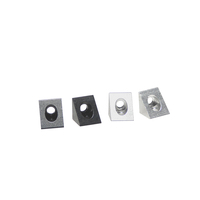 V-slot konektor sudut hitam braket sudut 90 derajat untuk Openbuilds CNC Mill Printer 3D bagian DIY