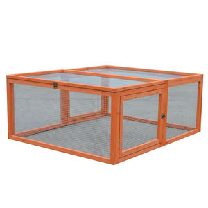 Açık kapalı küçük hayvan kafesi ahşap tavuk Coop Run kafes ile galvanizli tel örgü - Product Image 4