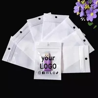 Sacs refermables en film perlé avec logo imprimé personnalisé, emballage en plastique translucide pour étuis de téléphone portable et câbles, taille personnalisée