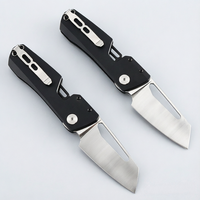 Couteau de poche pliant portable à verrouillage d'axe, lame Wharncliffe, manche en aluminium, pour usage quotidien, survie en extérieur, outil EDC