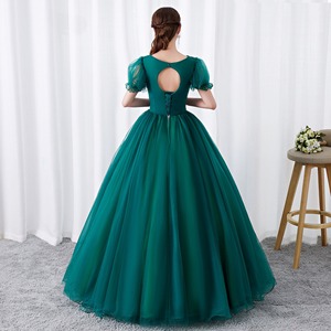 Women's Military Green Chiffon Tutu Skirt With Floral Embroidery Elegant Ball Gown For Formal Events And Performances - Product Image 2
