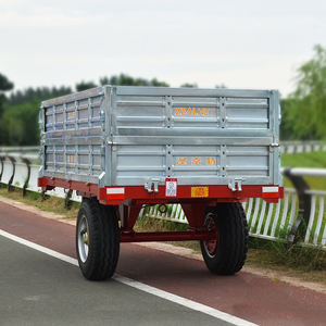 <span class=keywords><strong>Remolque</strong></span> galvanizado para un tractor agrícola móvil de <span class=keywords><strong>dos</strong></span> ruedas con componentes de engranajes, adecuado para operaciones de vertido agrícola - Product Image 5