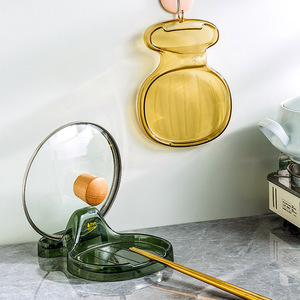 Pot Lid Holder Multi Function <b>Kitchen</b> <b>Storage</b> Rack Plastic Countertop Organizer for Spatula Spoon Pot Cover - Product Image 3