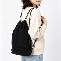 Sacs à cordon personnalisés en gros avec corde et toile de coton, sacs à dos écologiques avec impression de logo