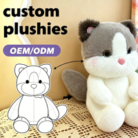 Mini Peluches Personnalisées Chat Chien Hamster, Animaux en Peluche Doux, Poupées en Sachet de Coton PP, Design Brodé, Anti-Stress, Cadeau pour Enfants