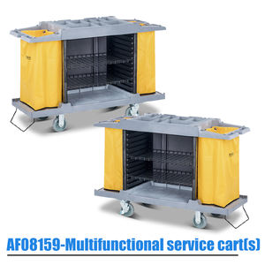 Chariot à nourriture utilitaire personnalisé d'usine pour le chariot de service d'entretien ménager de chambre d'hôtel - Product Image 6