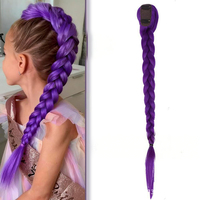 U-part Clip-in Postiche en fibre haute température Fluffy Natural Looking Long Straight One Piece Extension pour les femmes