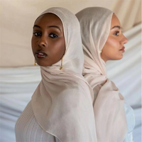 Expédition immédiate, prix usine, très demandé : Hijab pour femme musulmane 200*100cm, couleur unie, en modal, modèle foulard pour le printemps