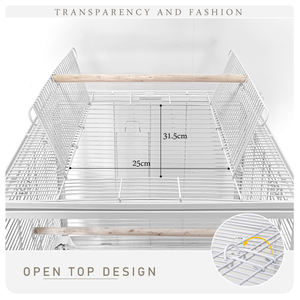 Hete Verkopende Vogelkooi Ijzeren Papegaaienkooi Doorzichtig Staande Vlucht Parkietkooi Voor Valkparkiet Wang Conure Lovebird Parkie - Product Image 5