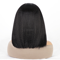 JAMBALAYA – demi-perruque synthétique courte Yaki lisse, résistante à la chaleur, perruques Bob droites pour femmes noires, usage quotidien