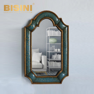 <span class=keywords><strong>Espejo</strong></span> de Pared Ovalado de Resina Dorada Estilo Victoriano, Diseño <span class=keywords><strong>Barroco</strong></span> Hecho a Mano para Baño de Lujo, Pasillo y Decoración de Mansiones - Product Image 5