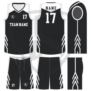 Ensemble de maillots de basket-ball personnalisés à séchage rapide pour hommes femmes adultes et jeunes respirant avec nom et numéro imprimé du logo - Product Image 6