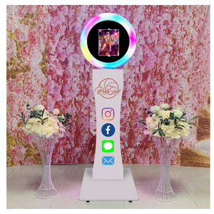 派对360旋转数字便携式自拍罗默发光二极管照相亭360照相亭外壳，带打印机 - Product Image 3