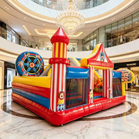 JIALE Châteaux gonflables géants, structures de saut excitantes pour enfants, utilisation commerciale en extérieur, matériau PVC, 5x5M, animaux, dinosaures