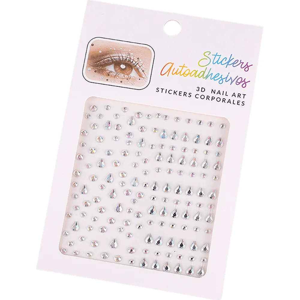 Crystal Eye Jewels Self-Adhesive Rhinestone Stickers Body Eye Nail Diamond Stickers Stage Beauty Tools