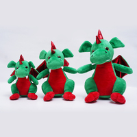 Peluches vertes Dragon dinosaure peluche ailes griffe nouveau Design PP coton doux animaux en peluche pour enfants en gros Option cadeau