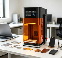 Machine de gravure laser UV à fibre à double longueur d'onde entièrement fermée pour bureau avec Wi-Fi/ pour la gravure de l'acrylique et de la pierre