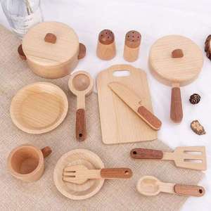 Set Giocattolo <span class=keywords><strong>Cucina</strong></span> in <span class=keywords><strong>Legno</strong></span> per <span class=keywords><strong>Bambini</strong></span>, Ispirato al Metodo <span class=keywords><strong>Montessori</strong></span>, Set per Giocare a Cucinare per <span class=keywords><strong>Bambini</strong></span> e Bambine - Product Image 6