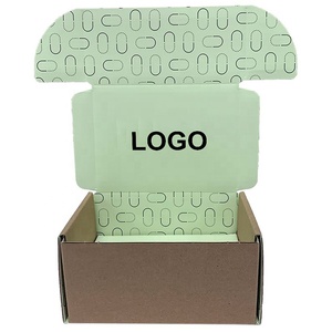 Scatole regalo riciclabili stampate personalizzate all'ingrosso con Logo Packaging verde e rivestimento in spugna con goffratura laminazione opaca - Product Image 5