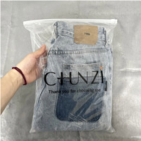 Sacs en plastique transparents en gros avec fermeture éclair pour vêtements, emballage de vêtements en gros