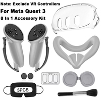 Nouveau Durable Q3 Silicone Masque Dur PC Casque Shell Contrôleur Peaux VR Accessoires Silicone Couverture Ensemble pour Meta Quest 3