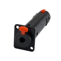 CE Sertifikalı Kilitlemeli 6.35mm 1/4 İnç TRS Stereo Lehimsiz Dişi-Dişi Dengeli Jak Panel Montaj Adaptör Soketi Ses