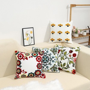 <span class=keywords><strong>Funda</strong></span> de Almohada Bordada con Flores, Estilo Nórdico, para Sofá, Reposacabezas, Oficina, Personalizable, 100% Poliéster - Product Image 3