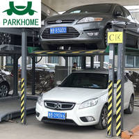 PARKHOME Dört Kolonlu Dikey Kaldırma Araç Park Sistemi Düğme+IC Kartlı Çalışma Hidrolik Silindir Zincirli Tahrik Özel Üretim