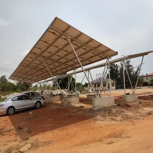 Struttura Carport solare in alluminio impermeabile singolo Bay Carport sistema di montaggio