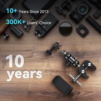   Kit de fixation pour caméra, bras articulé avec pince, super pince avec filetages antidérapants, pour GoPro, webcam, caméra