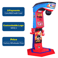 Neofuns NF-P22 Ultimate Big Punch 2 Machine d'arcade de boxe et de basketball de rue avec lecteur de cartes en dollars, construction en métal et acrylique