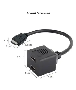 موزع نحاسي متعدد الوظائف للبيع المباشر من المصنع، مدخل واحد ومخرجان لمحول الفيديو، كابل 1 إلى <span class=keywords><strong>2</strong></span>، صنع في الصين - Product Image 2