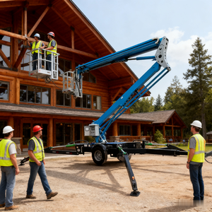 Remorquage de 16m derrière l'ascenseur télescopique monté par remorque d'ascenseur de boom pour la construction et l'entretien - Product Image 5