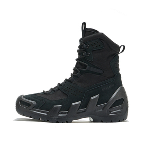 Bottes de randonnée imperméables antidérapantes noires à tige haute pour la randonnée en montagne, l'aventure en jungle - Product Image 2