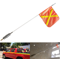 Nouveau fouet lumineux LED clignotant de sécurité routière pour l'exploitation minière, flexible à ressort en PVC, 1,2 m - 3,6 m, avec drapeau orange et base magnétique, certifié ECE