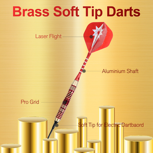 Win.Max – Lot de 12 fléchettes à pointe souple en laiton de haute qualité pour les jeux de fléchettes en bureau ou lors de fêtes - Product Image 3