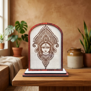 ZROSY High Quality Art Deco Goddess Durga Face Wooden <b>Frame</b> Decorative Showpiece Home Office Tabletop Spiritual Decoration - Product Image 1
